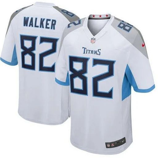 Men Tennessee Titans 82 Delanie Walker Nike White Game NFL Jersey